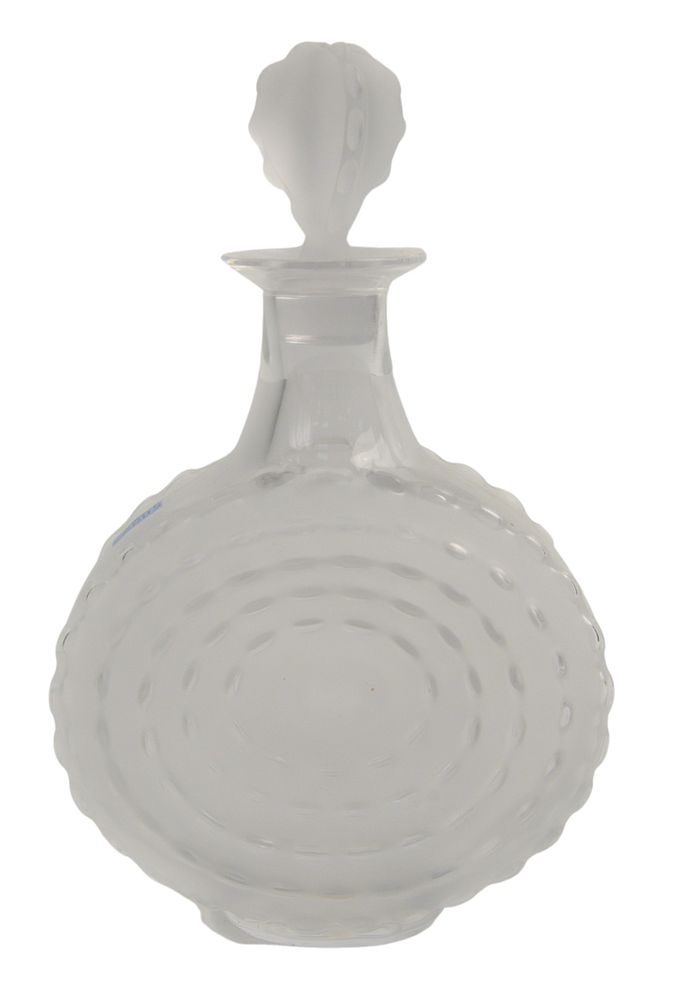 Appraisal: Lalique Parme Crystal Decanter frosted glass brandy or liqueur bottle