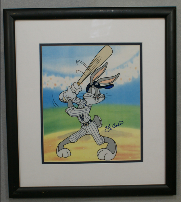 Appraisal: Amnimation cel of Bugs Bunny in a NY Yankees uniform