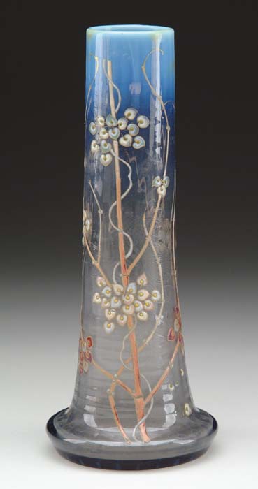 Appraisal: GALLE CAMEO ENAMEL VASE Early Gall vase has enamel decoration