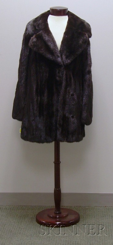 Appraisal: Black Mink Coat Pierre Cardin Paris for Bonwit Teller Approximately