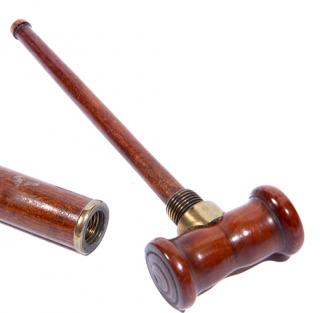 Appraisal: Judge s Gavel System Cane Ca A nice walnut dress