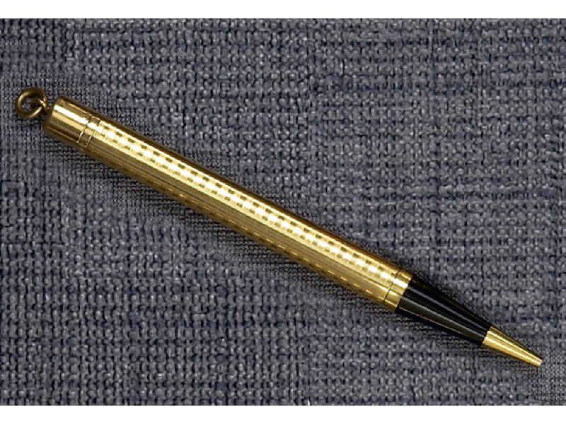 Appraisal: GOLD PENCIL PENDANT k yellow gold Waterman pencil with ring