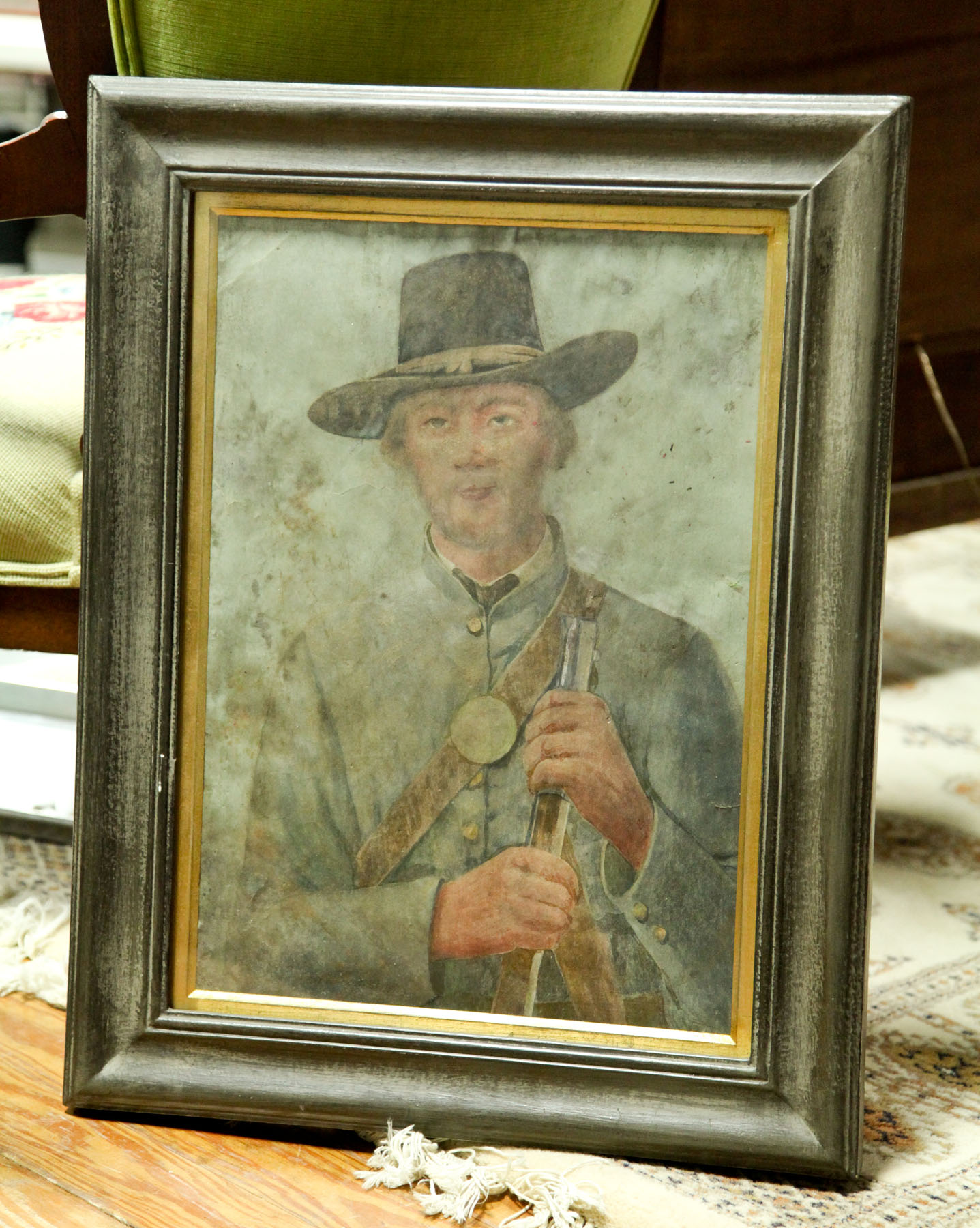 Appraisal: PORTRAIT OF A CIVIL WAR SOLDIER AMERICAN LATE TH-EARLY TH