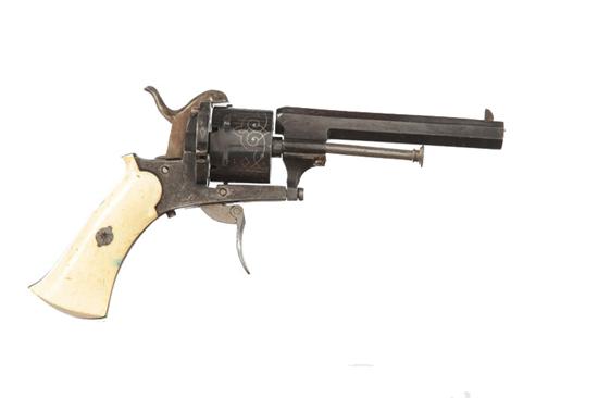 Appraisal: CALLIOT PINFIRE REVOLVER France mid th century mm six-shot ''