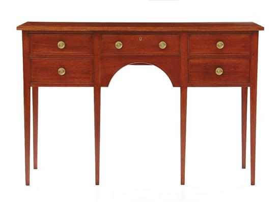 Appraisal: Federal style mahogany sideboard by Shamburger Reproductions rectangular top over