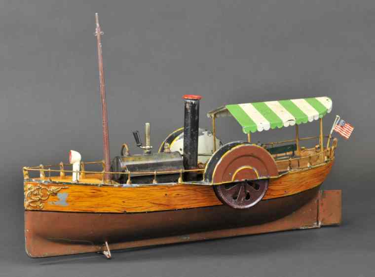 Appraisal: BING LIVE STEAM PADDLE WHEELER Germany simulated wood grain hull