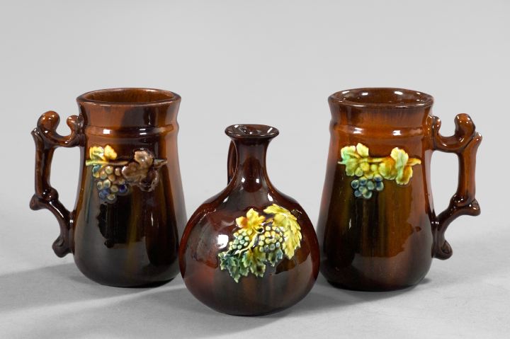 Appraisal: Group of Three Peters and Reed Zane Pottery Items first