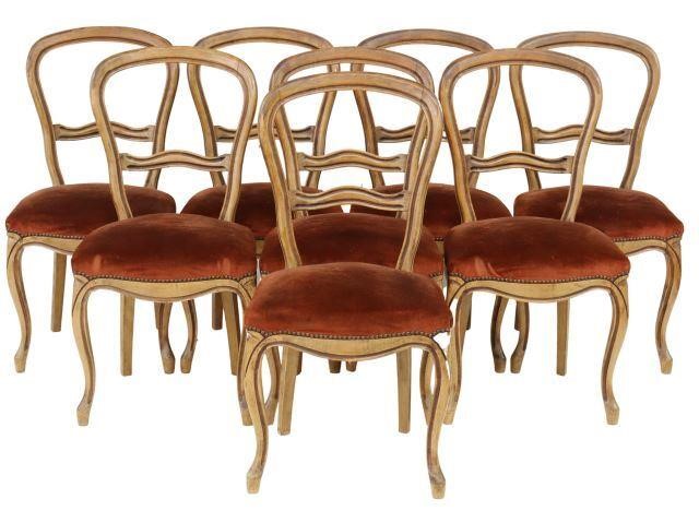 Appraisal: lot of French Louis Philippe period walnut chairs mid th