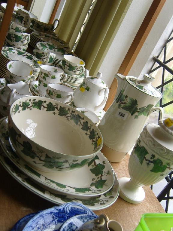 Appraisal: An extensive collection of Wedgwood Napoleon Ivy pattern dinner and