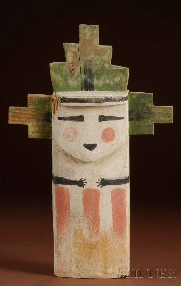 Appraisal: Southwest Polychrome Carved Wood Kachina Doll Hopi with red black