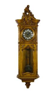 Appraisal: A LOUIS XV STYLE CARVED WALNUT WALL CLOCK THE GAZO