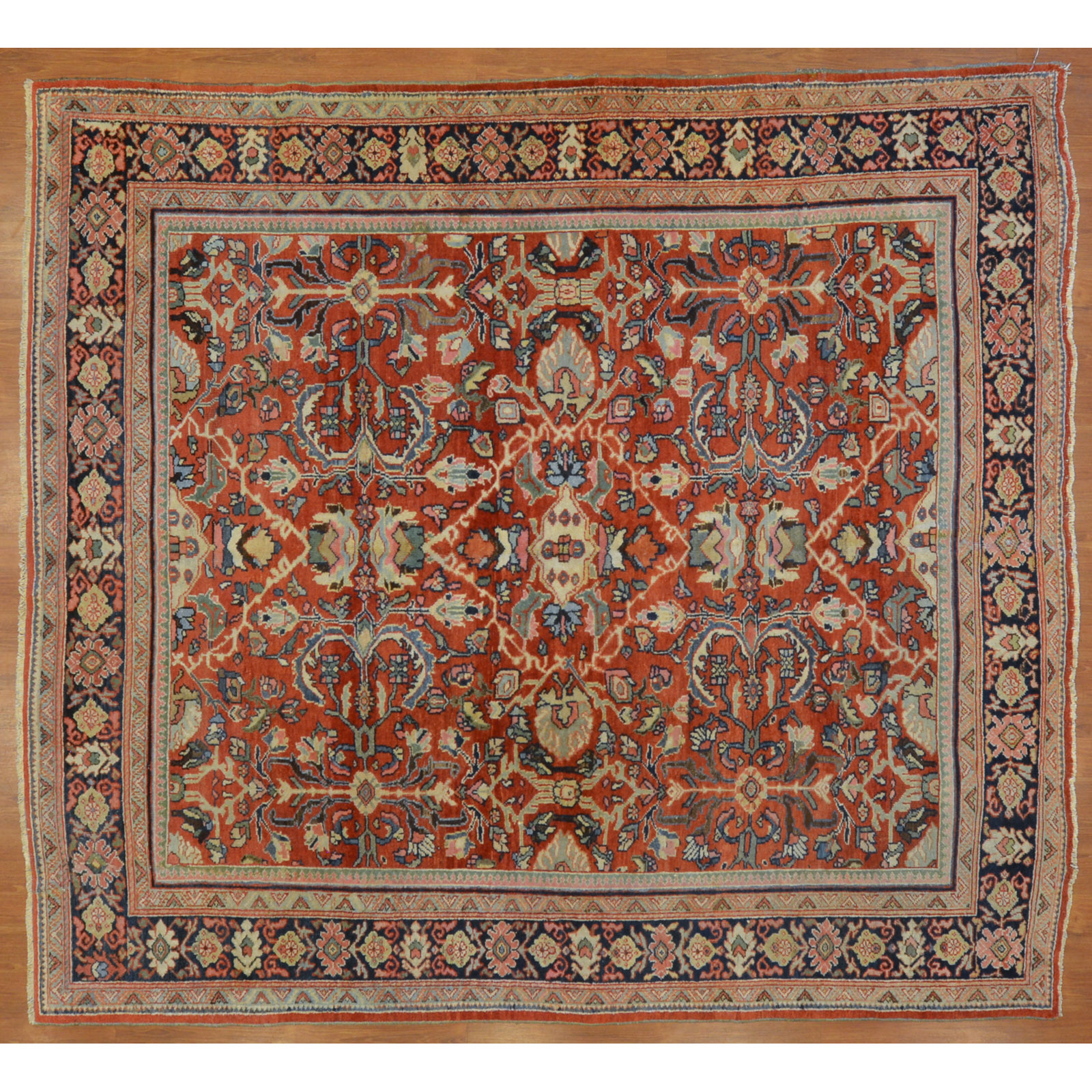 Appraisal: SEMI-ANTIQUE MAHAL RUG X Second quarter- th century hand-knotted wool