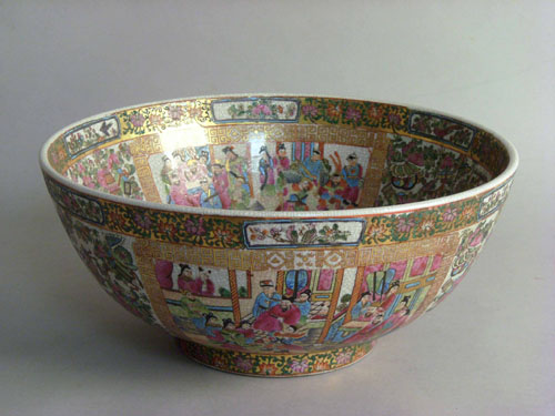 Appraisal: Chinese export famille rose bowl th c x together with