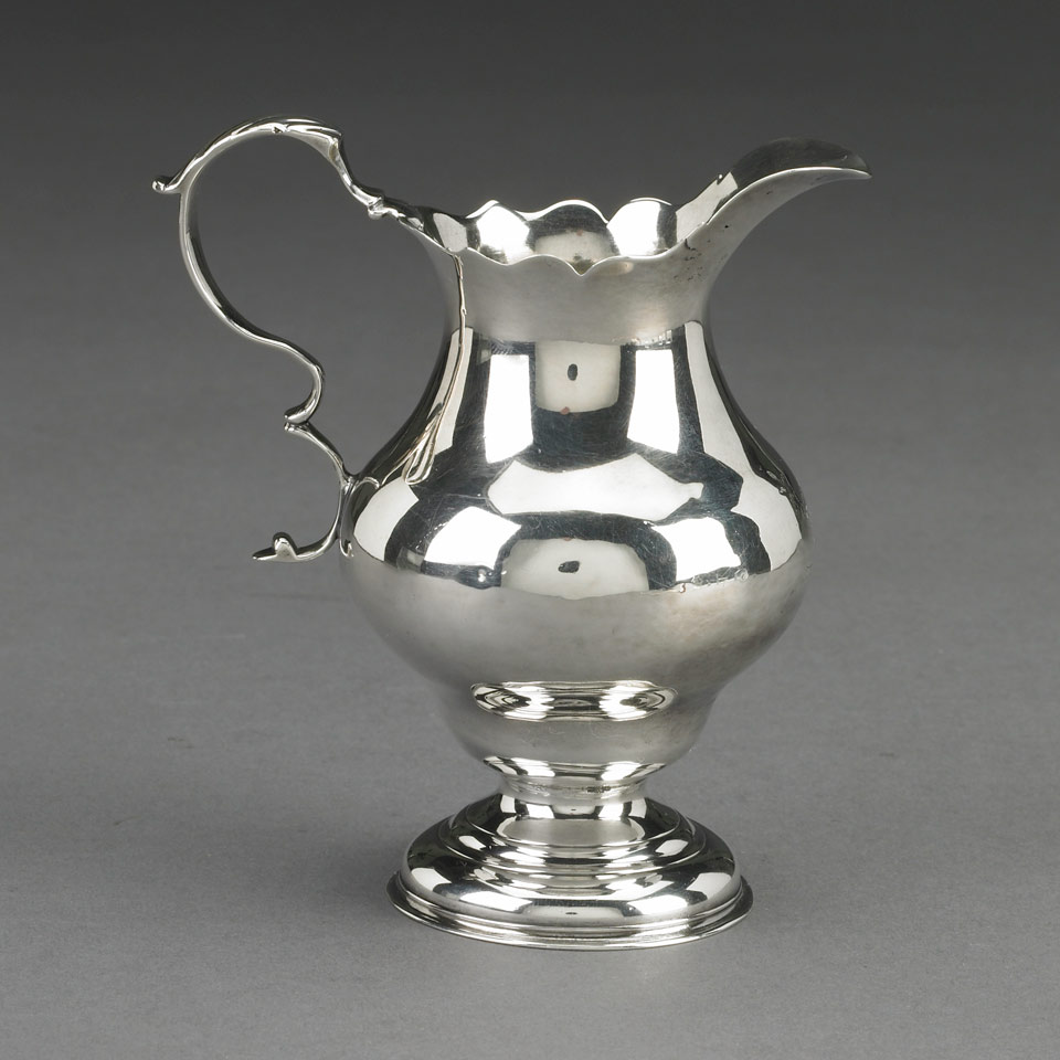 Appraisal: Mid-Georgian Silver Cream Jug London c makers mark I W