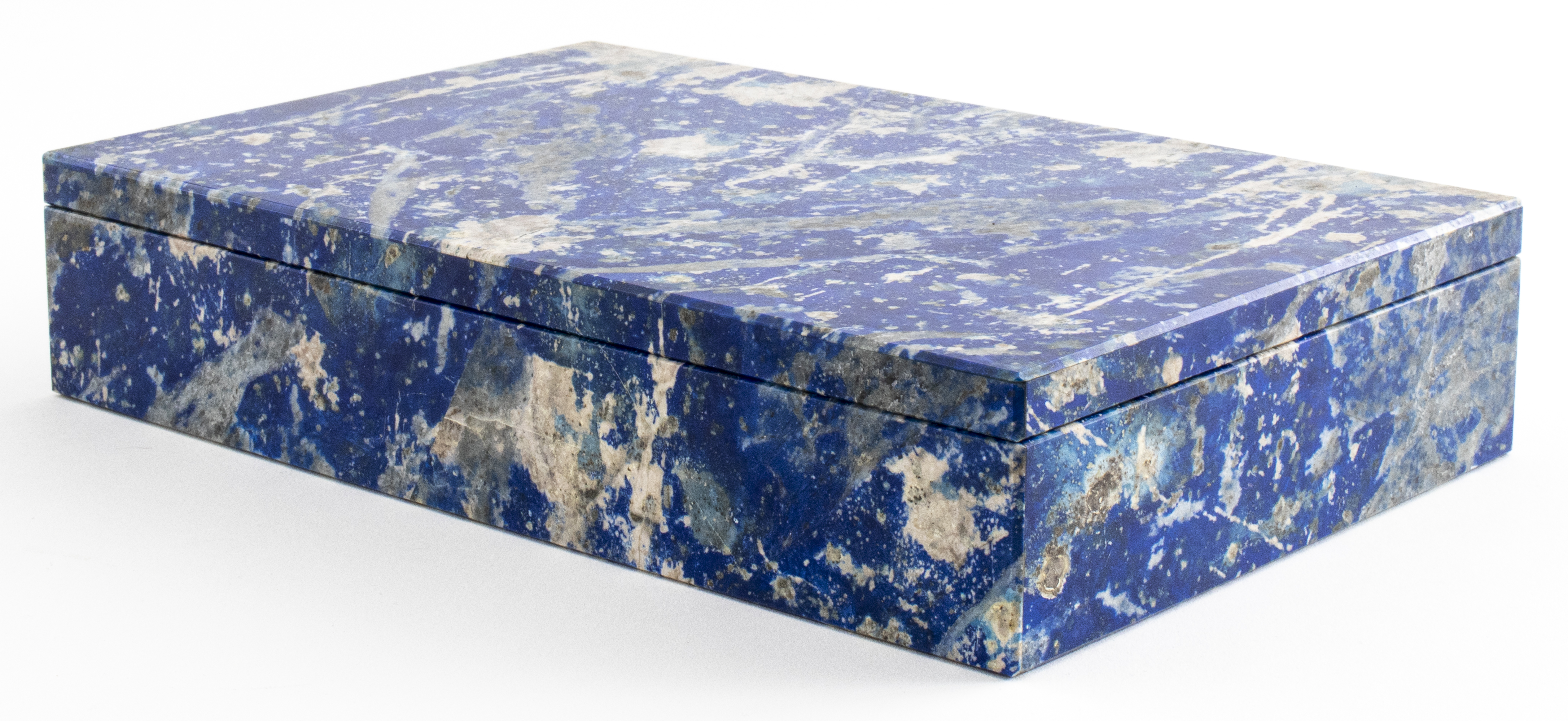 Appraisal: MODERN LAPIS LAZULI CASKET BOX Modern casket box with lapis