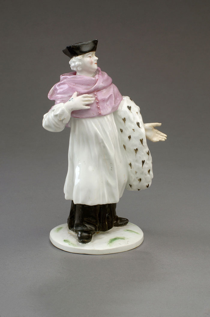 Appraisal: CHELSEA PORCELAIN ITALIAN COMEDY FIGURE OF THE 'LAWYER ' CIRCA