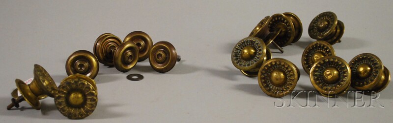 Appraisal: Group of th Century Press-molded Brass Drawer Pulls sets of