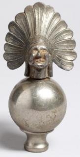 Appraisal: Vintage s Indian Head Hood Ornament Probably an unofficial ornament