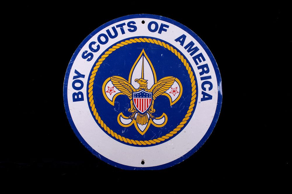 Appraisal: Boy Scouts of America Circular Metal Sign Included in this