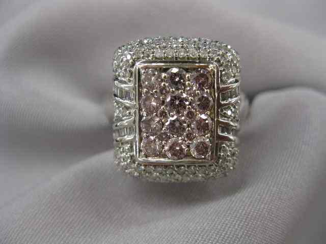 Appraisal: Pink White Diamond Ring diamonds totaling carats in k white