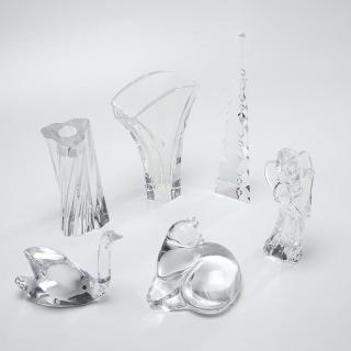 Appraisal: Group Baccarat crystal articles and figures Group Baccarat crystal articles