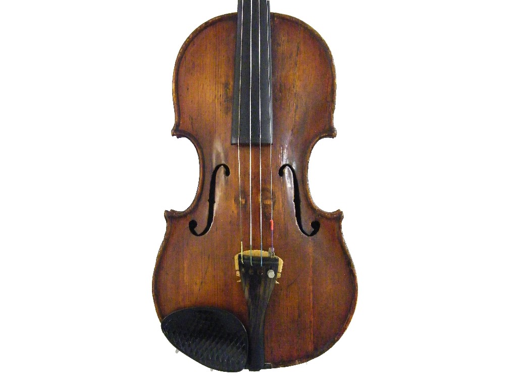 Appraisal: Interesting early th century violin branded Pillement a Paris to