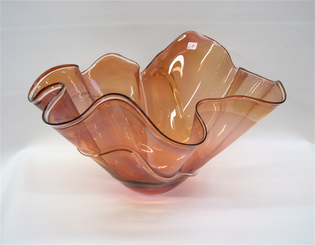 Appraisal: SUSAN ANNE GLASS CONTEMPORARY GLASS BOWL of Dale Chihuly's Pilchuck