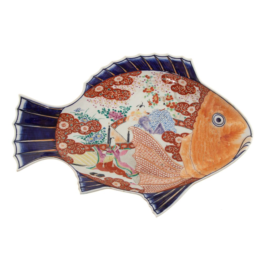 Appraisal: Japanese Imari Fish Form Dish Late th early th century