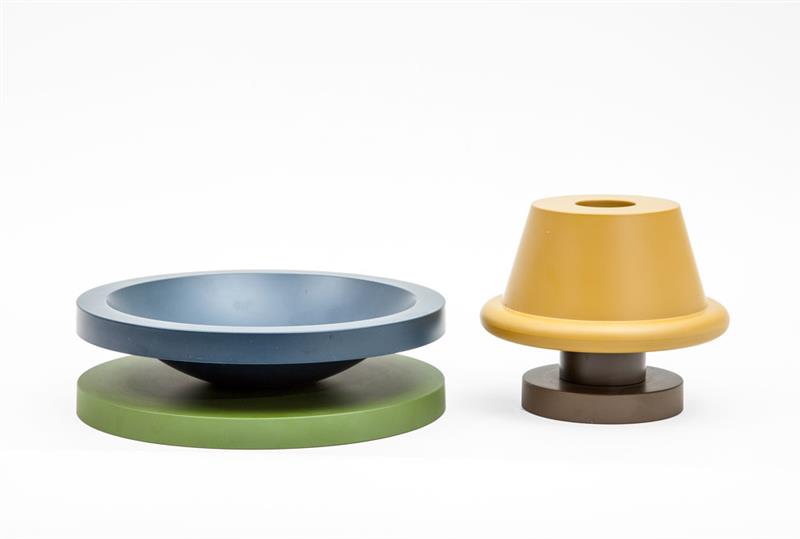 Appraisal: ETTORE SOTTSASS FOR MARU TOMI JAPAN BOWL AND LOW VASE