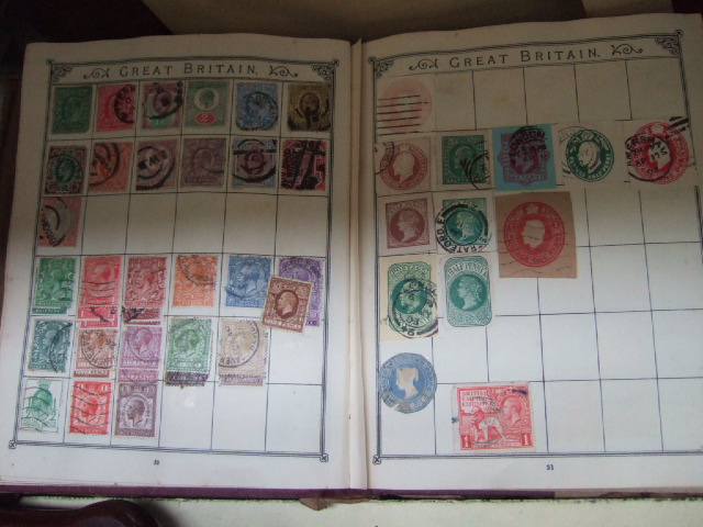 Appraisal: A collection of British and foreign postage stamps contained in