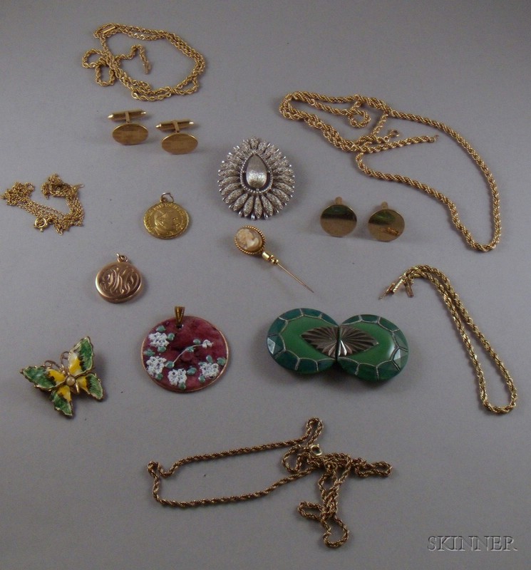 Appraisal: Small Group of Assorted Estate and Costume Jewelry including a