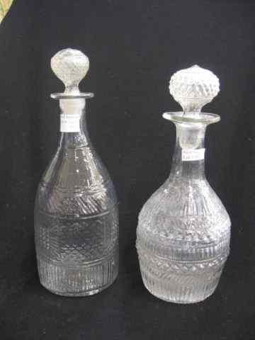 Appraisal: Two American Mold Blown Decanters early th century '' ''