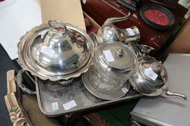 Appraisal: A SILVER PLATED FOUR PIECE TEA AND COFFEE SET together