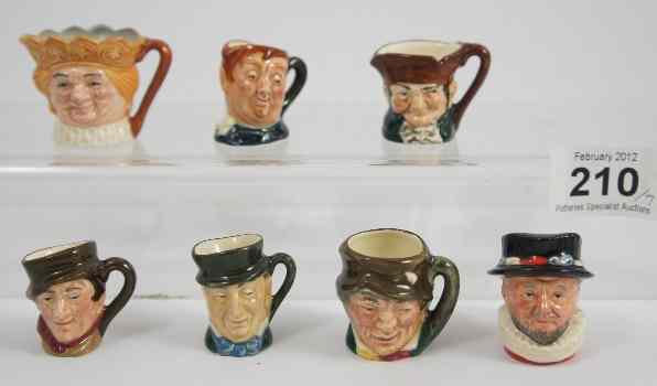 Appraisal: Royal Doulton Tinies Character Jugs Beefeater D Old King Cole