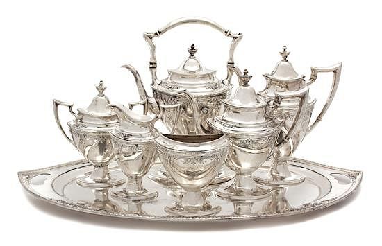 Appraisal: An American Silver Eight-Piece Tea and Coffee Service Hardy Hayes