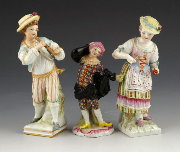 Appraisal: - Lot of th C German Porcelain Figures Lot of