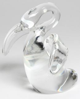 Appraisal: Steuben Crystal Figure of a Swan The underside hand-incised Steuben