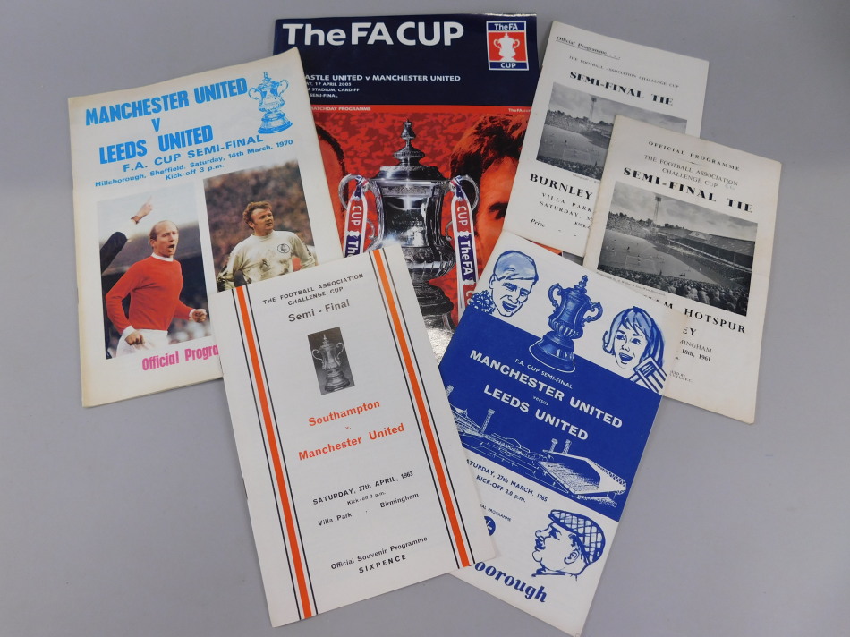 Appraisal: A collection of FA Cup semi-final programmes to include Burley