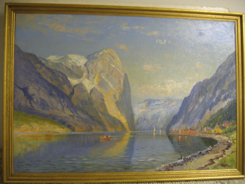 Appraisal: G P RIEMANN DANISH TH- TH CENTURY NORWEGIAN FIORD oil