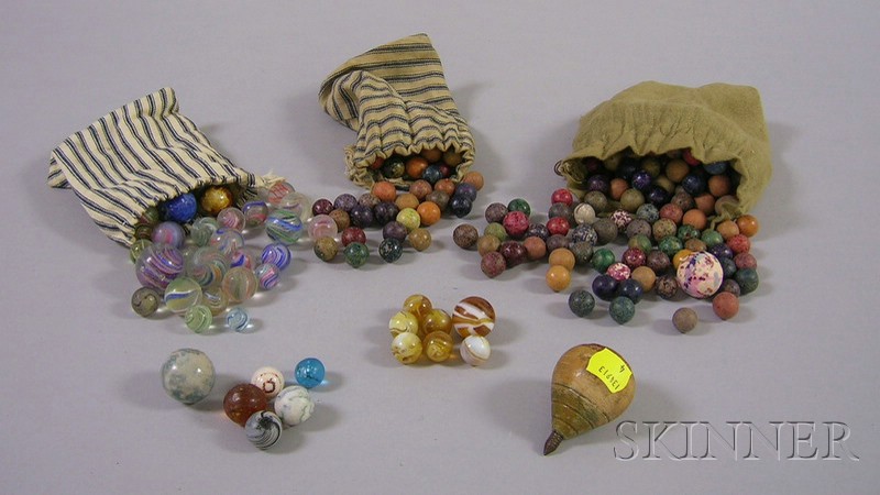 Appraisal: Group of Glass and Ceramic Marbles late th early th