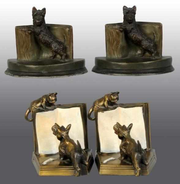 Appraisal: Lot of Pairs of Scottie Bookends Description Includes Scottie by