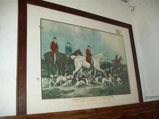 Appraisal: A FRAMED HUNTING PRINT