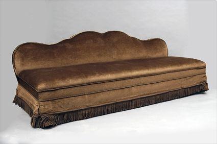 Appraisal: Victorian-Style Upholstered Divan x in