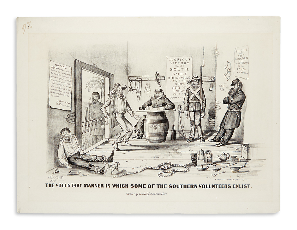 Appraisal: CIVIL WAR--PRINTS Worth Thomas artist The Voluntary Manner in which