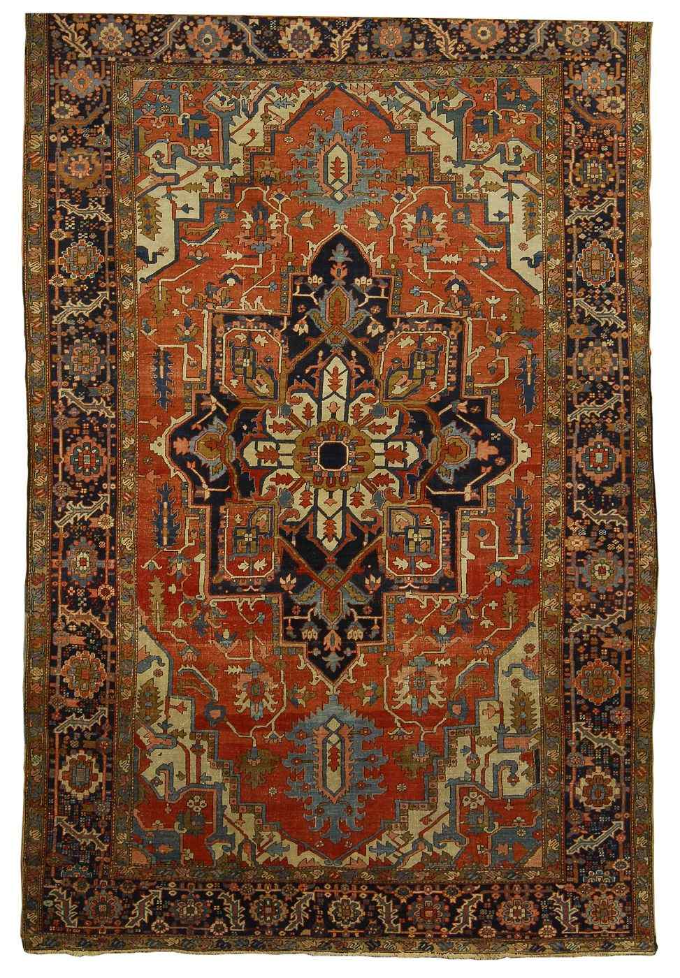 Appraisal: ORIENTAL RUG HERIZ ' x ' '' Gabled medallion in