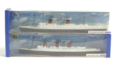 Appraisal: Minic Ships a pair of famous Liners Consisting of RMS