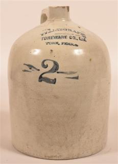 Appraisal: Pfaltzgraff York PA Two Gallon Stoneware Jug Stenciled in Black