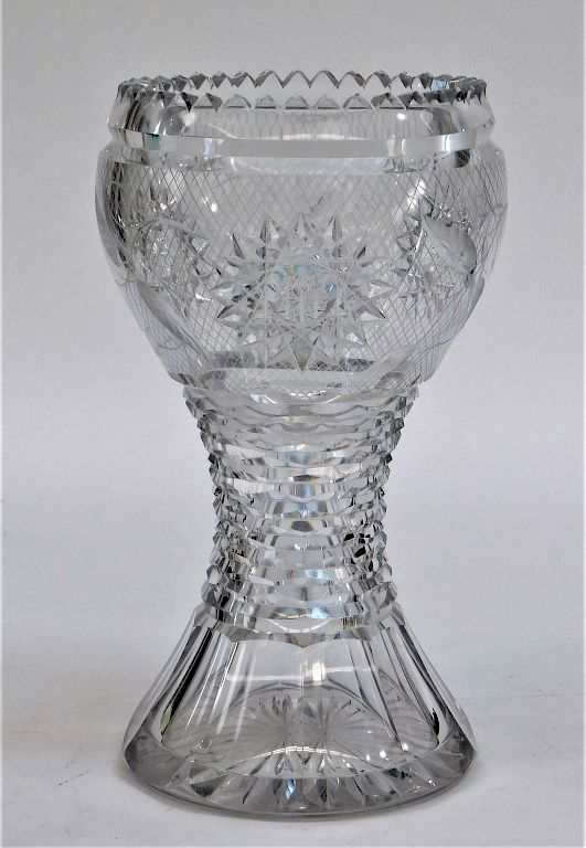 Appraisal: Pairpoint American Brilliant Cut Glass Corset Vase Pairpoint United States