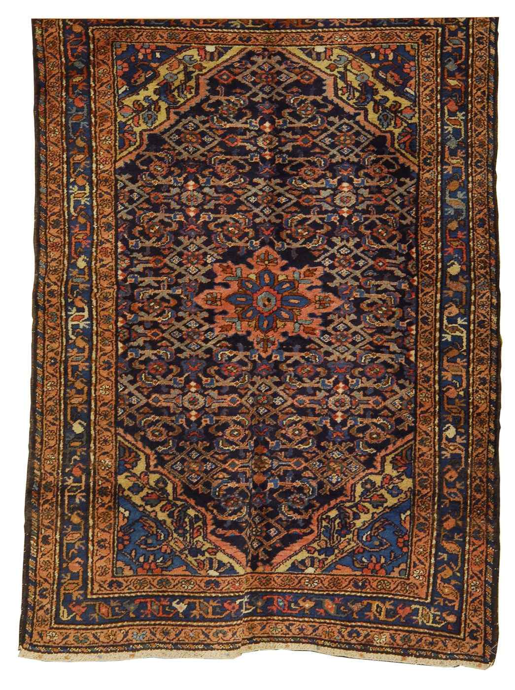 Appraisal: ORIENTAL RUG HAMADAN ' x ' '' Pink and blue