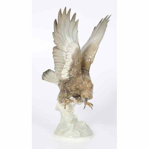 Appraisal: Hutschenreuther Eagle Figurine German a large porcelain figurine of a